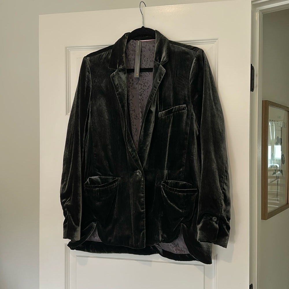 Olive Suede Blazer